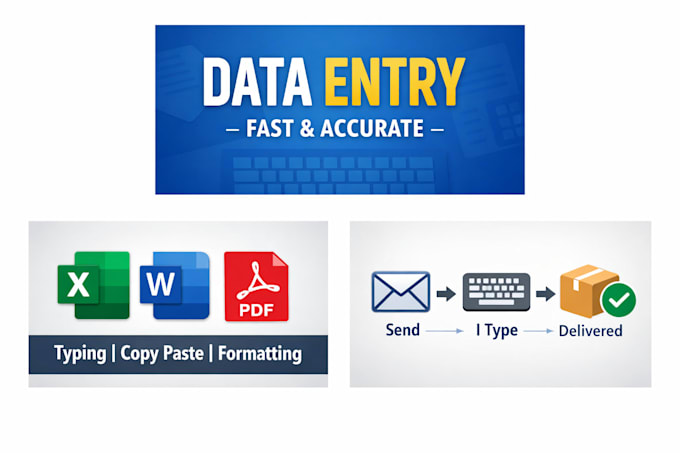 Do fast and accurate data entry, typing and copy paste work by Tasnova ...