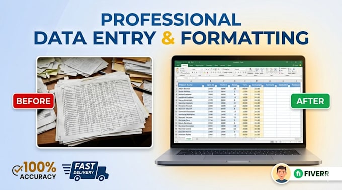 do professional data entry, data merging, data formatting