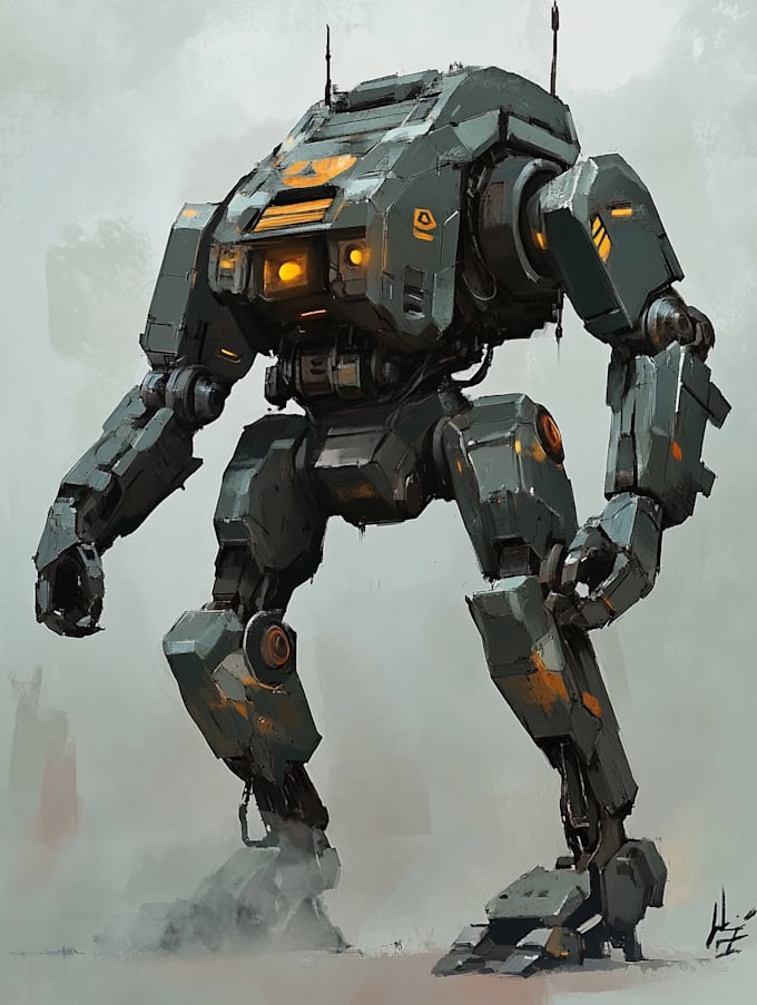 draw high quality mecha concepts