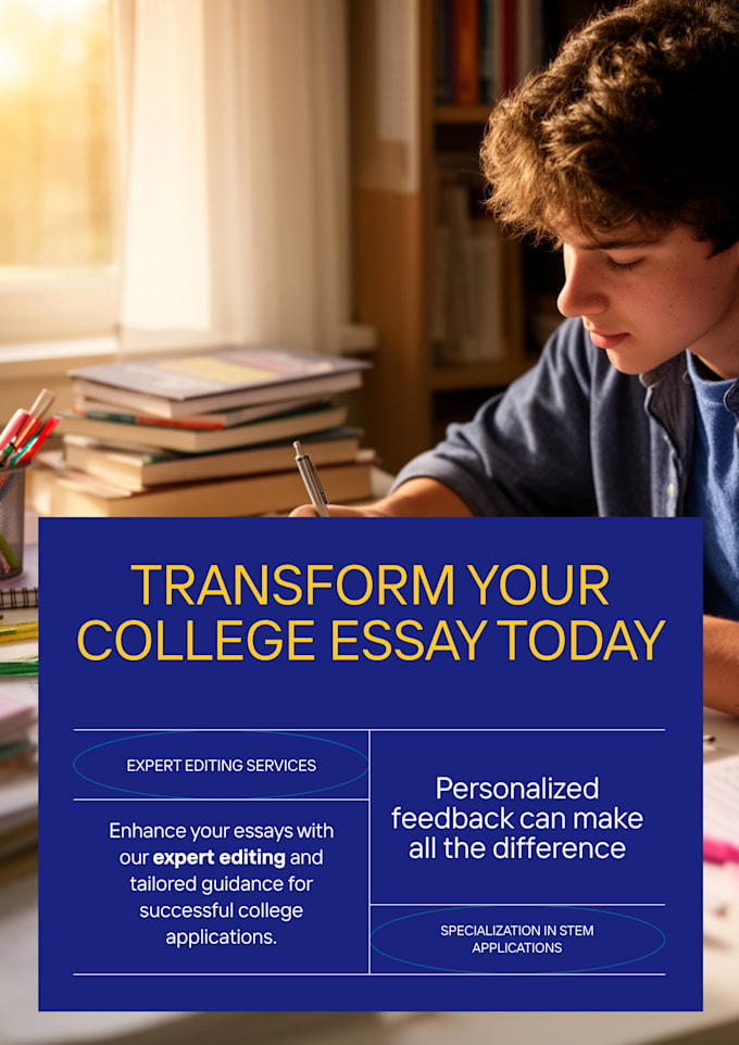 edit and provide feedback on college admissions essays