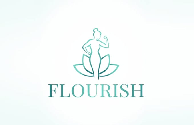 design fitness program watercolor logo