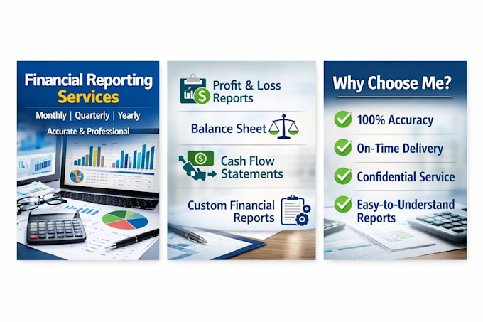 financial reporting  mothly, quarterly, and yearly