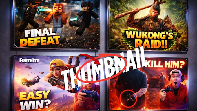 design youtube gaming thumbnails that boost CTR and views