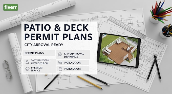 ca,tx,ns,sc,ga, patio and deck permit plans for city approval, structural deck