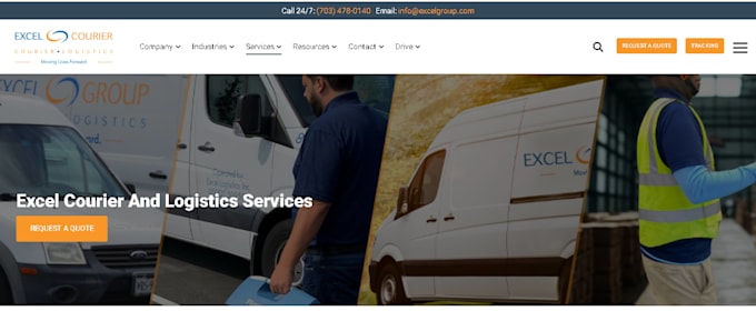 design medical courier delivery website
