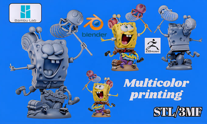convert stl to 3mf split and color 3d model bambu lab multicolor 3d printing