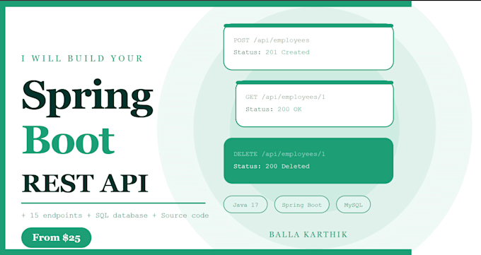 build a spring boot rest API with sql database