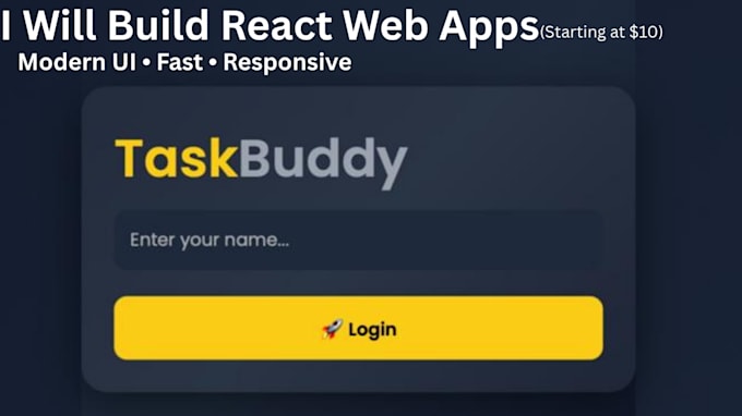 build a modern react web app with premium UI