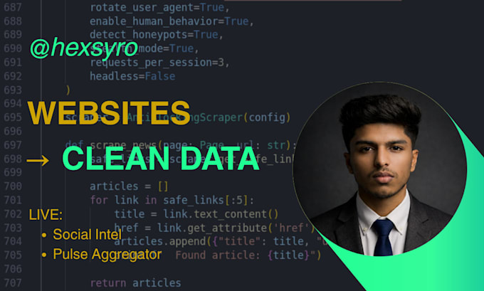 scrape any website to clean structured data