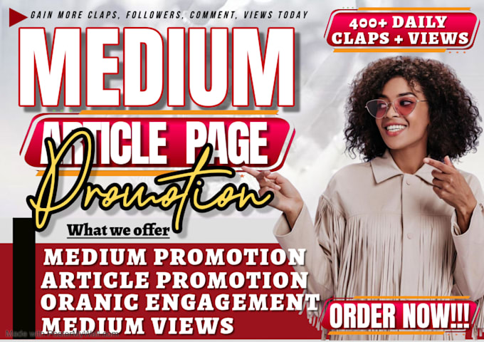 massive medium article promotion, wattpad promotion to boost medium followers