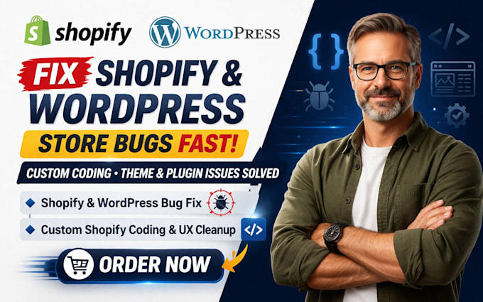 do shopify bugs fix wordpress website theme errors custom shopify store issues