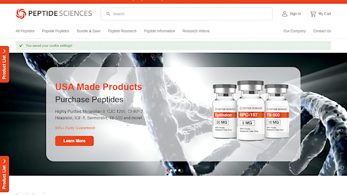 fda compliant peptide website, research peptide store, woocommerce peptide