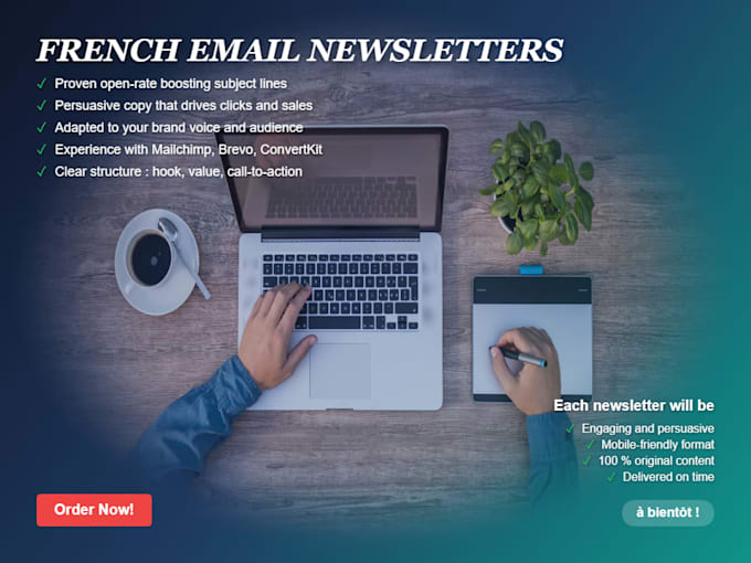 write converting newsletters and email sequences in french
