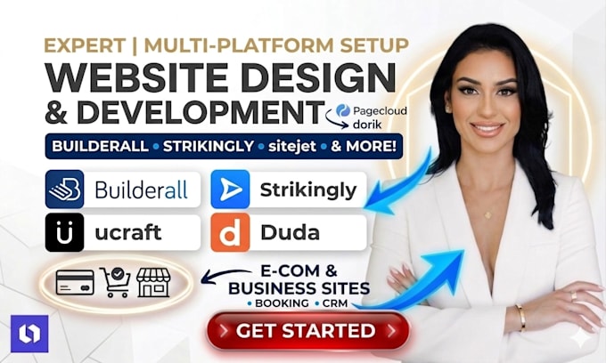 setup builderall strikingly sitejet ucraft duda dorik pagecloud website design