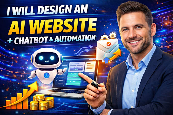 design an ai website with chatbot and automation