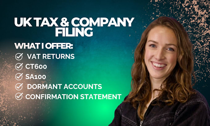 file UK vat returns, ct600, confirmation statement, sa100 and dormant accounts