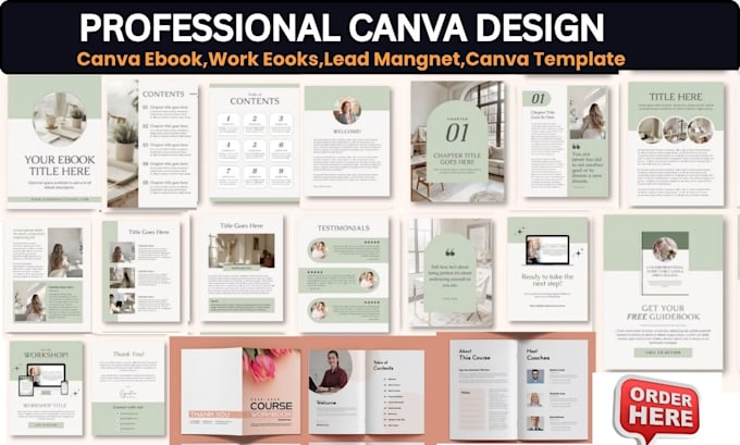 design editable canva ebook, workbook, pdf lead magnet, canva ebook and workbook
