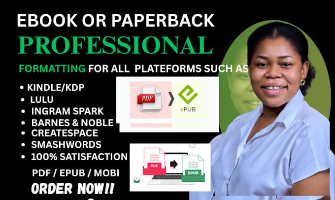do ebook conversion from PDF, word, indesign into epub, kindle kpf, mobi