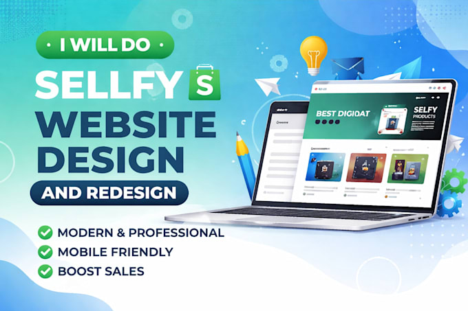 do sellfy website design and redesign