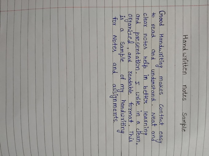write neat handwritten notes
