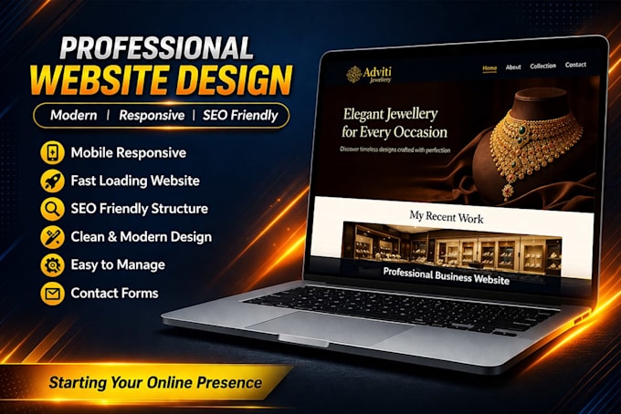 create a professional website for your business