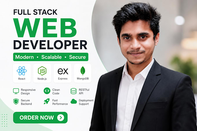 develop a clean and professional full stack web app