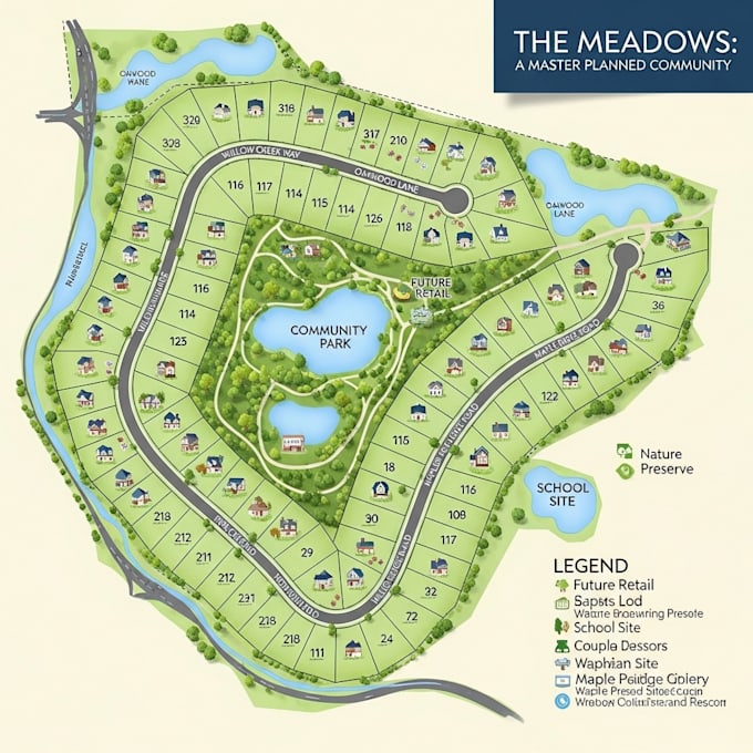 create subdivision site plan in 2d and 3d
