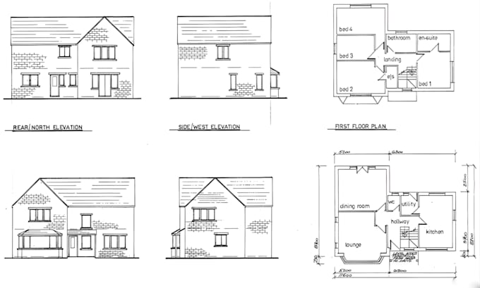 draft UK loft conversion plans with building regulation and construction notes