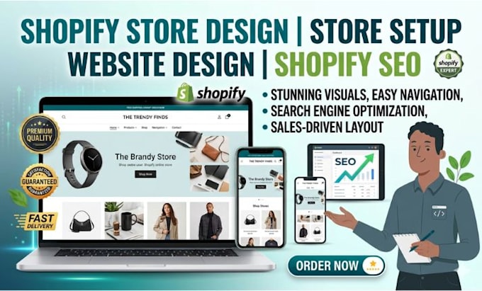 shopify store design, shopify store setup, shopify website design, shopify SEO