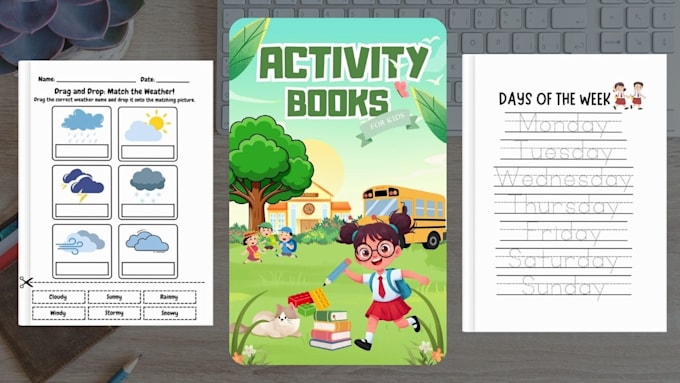 make activity pages for children with original illustrations
