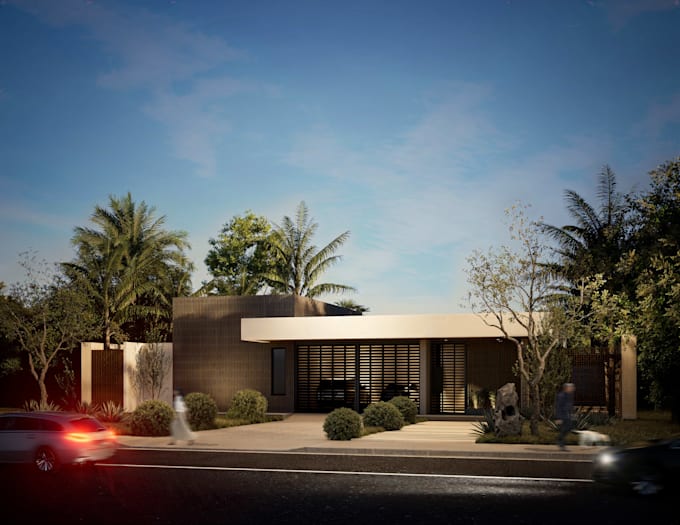 create realistic 3d exterior architectural models and renders