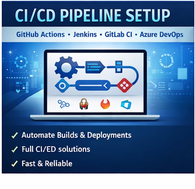 set up ci cd using github actions, jenkins, gitlab ci or azure devops