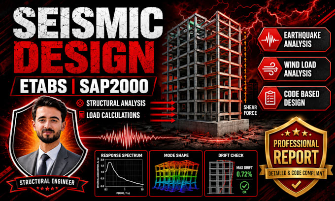do etabs sap2000 structural analysis, seismic design and report