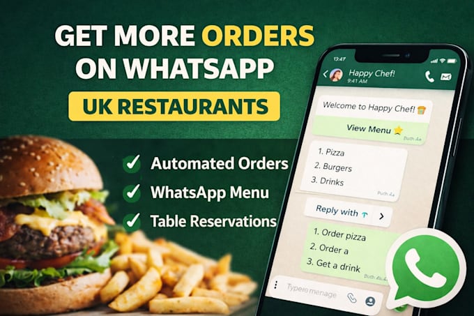 set up whatsapp ordering and reservation system for UK restaurants