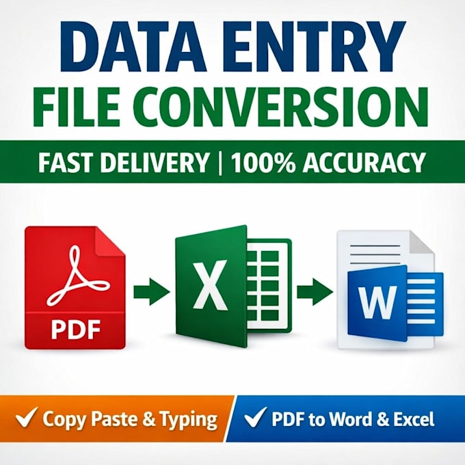 do data entry, file conversion, logo placement and others
