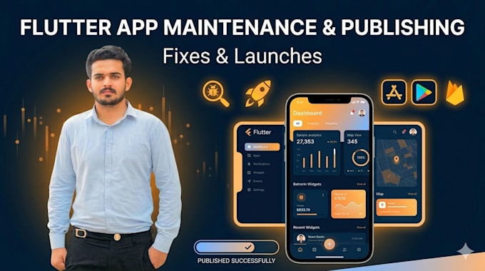 fix maintain and publish flutter firebase app on play store and app store