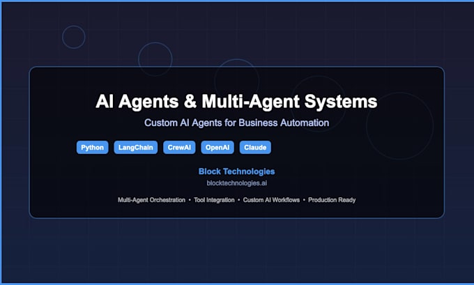 build custom ai agents and multi agent systems for your business