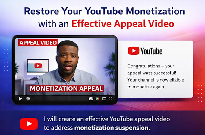 make a effective youtube appeal video to address monetization suspension