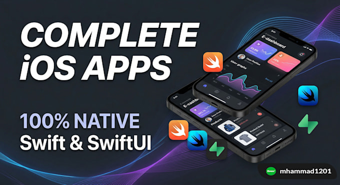 build a complete custom ios app in swift with backend and design