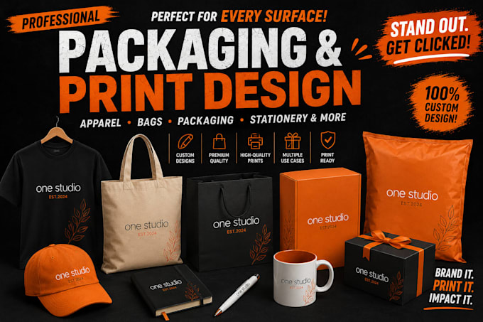 design packaging, apparel and promotional products