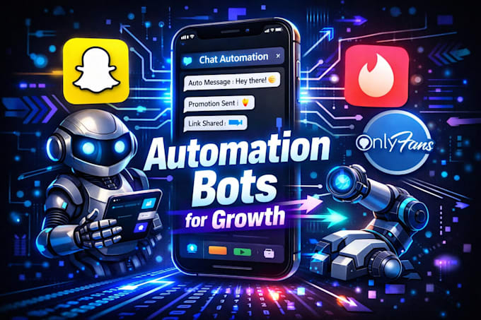 create snapchat bot for automation, ads, marketing, tinder bot and onlyfans bot