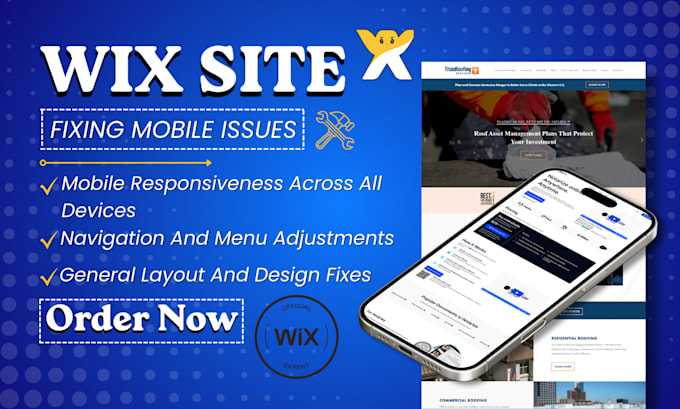 fix wix mobile site and optimize responsiveness