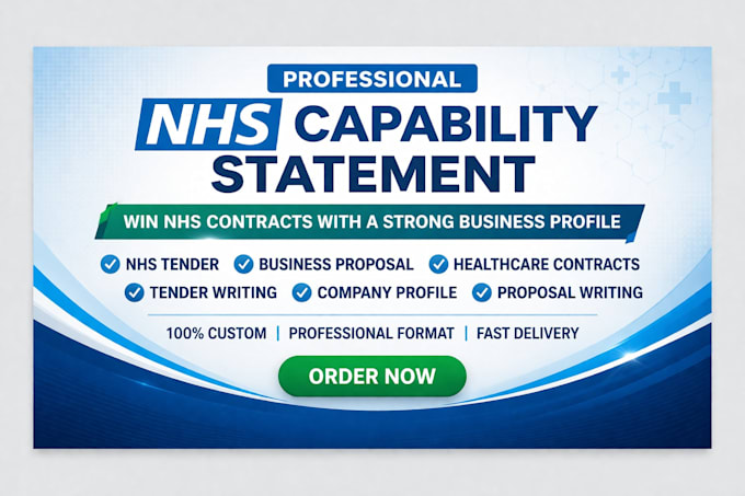 create a professional nhs capability statement for contracts