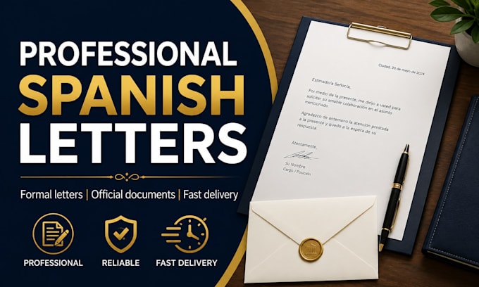 write professional spanish formal letters and official documents