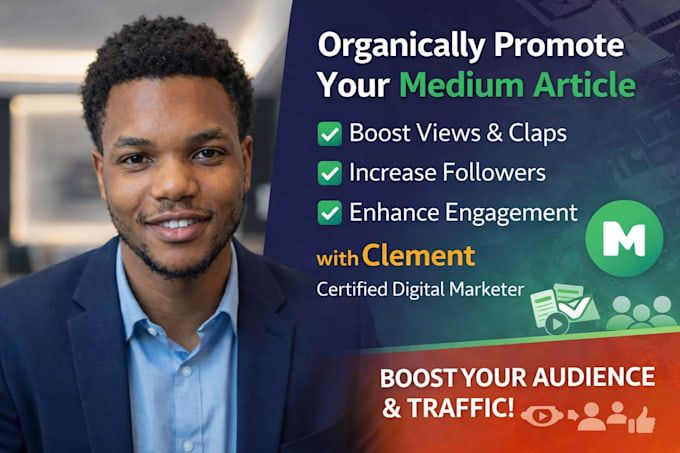 promote your medium article organically to increase audience,follower,engagement