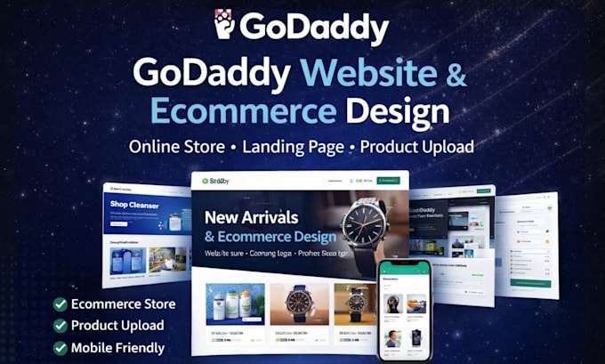 create godaddy website godaddy ecommerce store with product upload