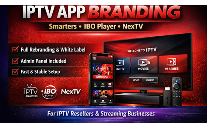 Design de logo pour iptv player smarters branding tivimate ibo pro ...