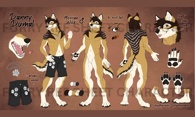 draw furry ref sheet fursona ref sheet fursuit anthro nsfw sfw character design