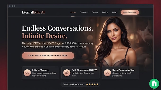 create uncensored ai nsfw app and website with long memory keeping