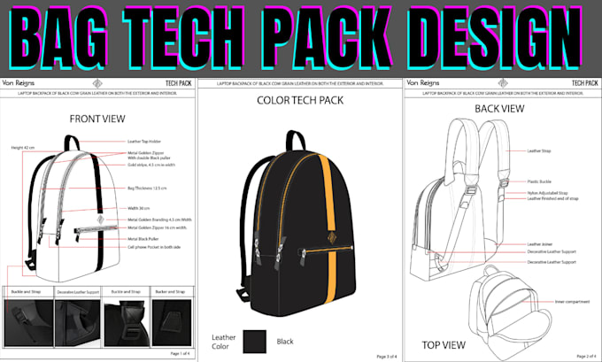 design bag tech pack bag design factory ready back pack tech pack